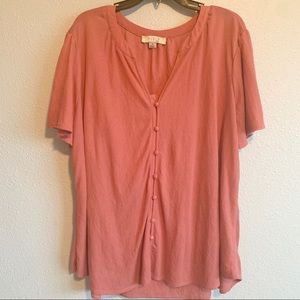 Women’s Coral color 1x top Plus Size